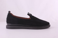 Балетки Женские кожаные CLAIRE 276 черный замш