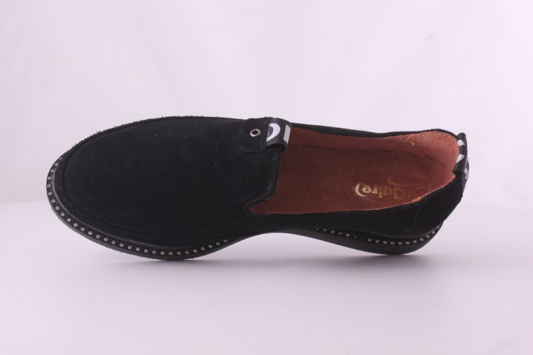 Балетки Женские кожаные CLAIRE 276 черный замш