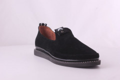 Балетки Женские кожаные CLAIRE 276 черный замш