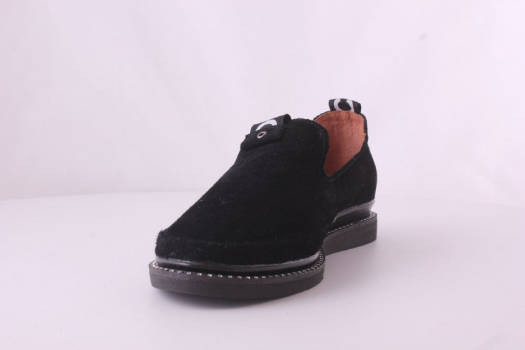 Балетки Женские кожаные CLAIRE 276 черный замш