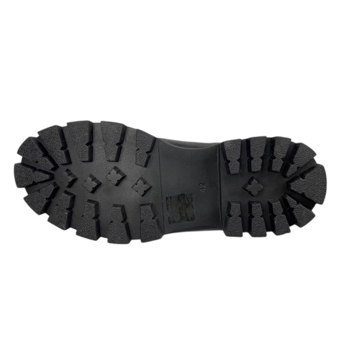 Чоботи жіночі шкіряні ILONA 136/940 чорний флот евро хутро