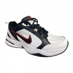 Кроссовки мужские кожаные NIKE G5451-5 бело черный 