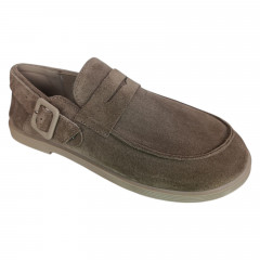 Клоги женские замшевые MARCCO 1452 klogg темно бежевые