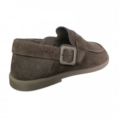 Клоги женские замшевые MARCCO 1452 klogg темно бежевые