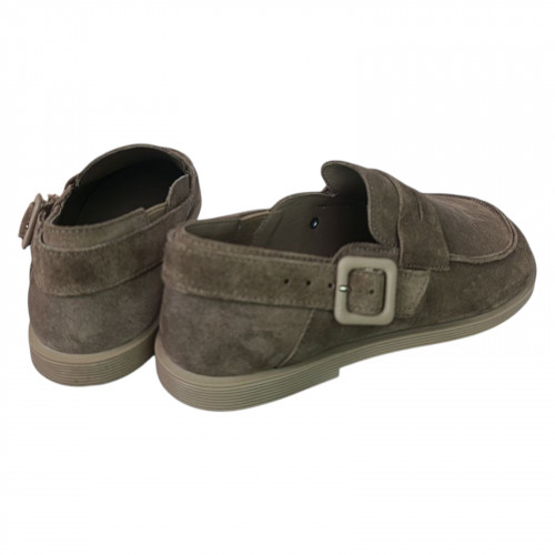 Клоги жіночі замшеві MARCCO 1452 klogg  темно бежеві 