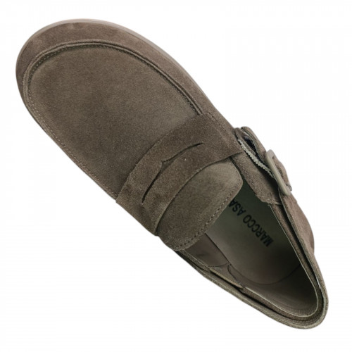 Клоги жіночі замшеві MARCCO 1452 klogg  темно бежеві 