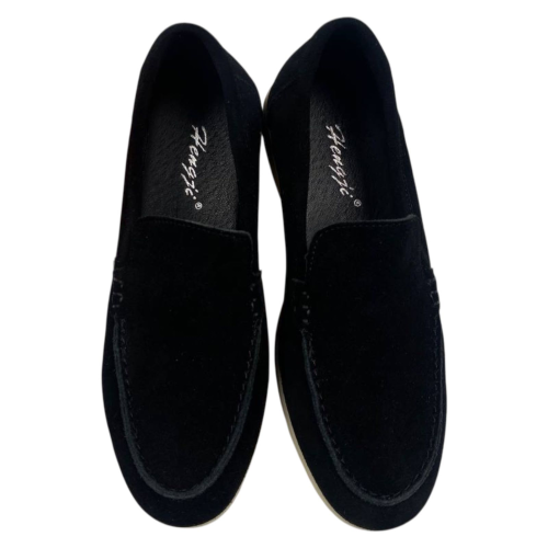 Лоферы женские замшевые HENGJI 335-3 черные