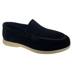 Лоферы женские замшевые HENGJI 335-3 черные