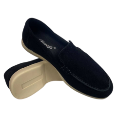 Лоферы женские замшевые HENGJI 335-3 черные