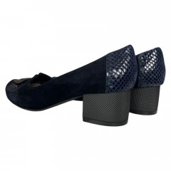 Туфли Женские кожаные SE NAT 4067 велюр синий