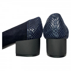 Туфли Женские кожаные SE NAT 4067 велюр синий