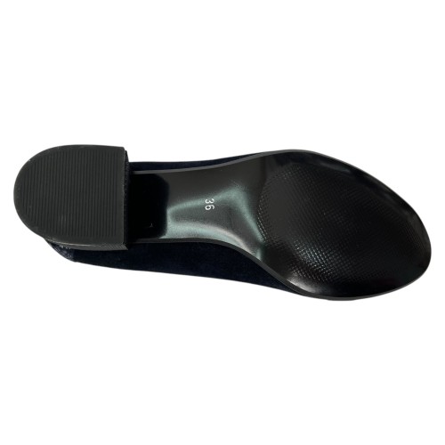 Туфлі Жіночі шкіряні SE NAT 4067 велюр синій