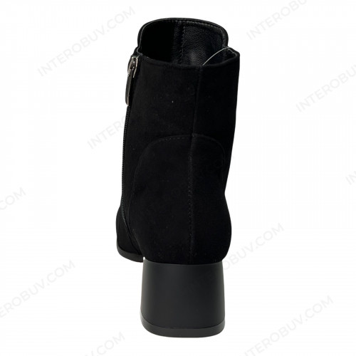 Черевики Жіночі шкіряні ELVIX 4024 чорний замш байка