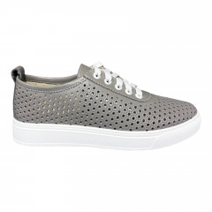 Кросівки Жіночі шкіряні PRELLESTA 1939 46 сірий перфорація