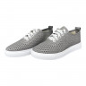 Кроссовки Женские кожаные PRELLESTA 1939 46 серый перфорация