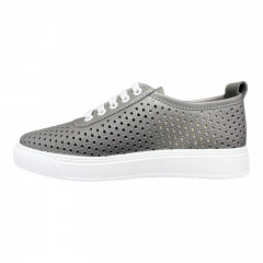 Кроссовки Женские кожаные PRELLESTA 1939 46 серый перфорация