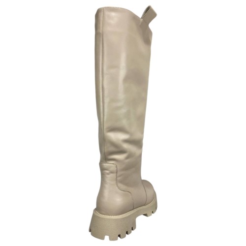 Чоботи жіночі шкіряні ILONA 158/940 04 brush бежевий євро хутро