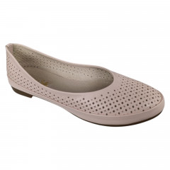 Балетки женские кожаные PRELLESTA 405 06 пудровые 