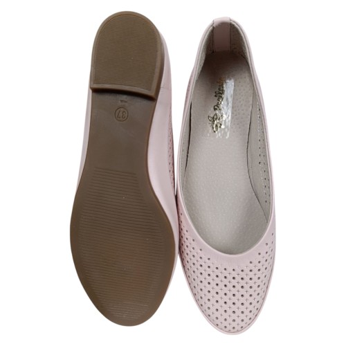 Балетки женские кожаные PRELLESTA 405 06 пудровые