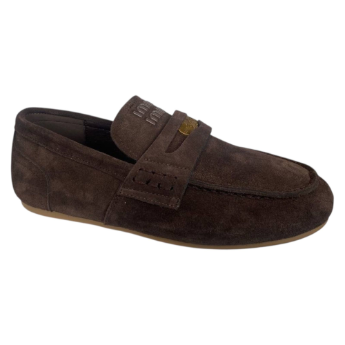 Лоферы женские замшевые HENGJI 991-6 шоколадные.