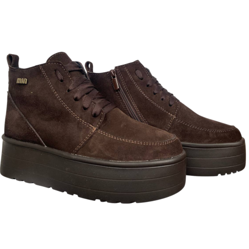 Черевики жіночі замшеві DINO RICHI 670/03 шоколад хутро