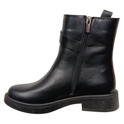 Черевики жіночі шкіряні ILONA 975/826 чорні хутро