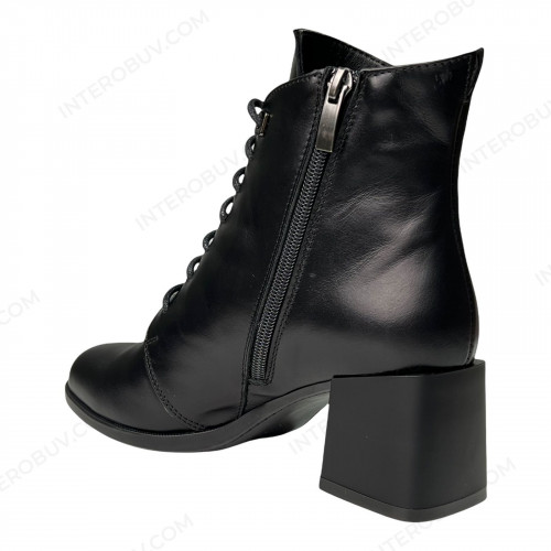 Черевики Жіночі шкіряні ELVIX 6071 чорний матовий байка