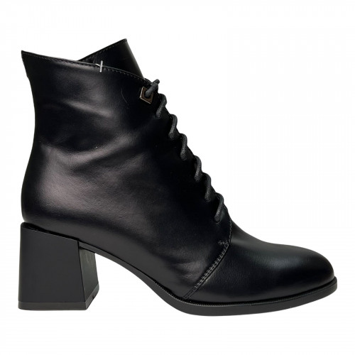 Черевики Жіночі шкіряні ELVIX 6071 чорний матовий байка