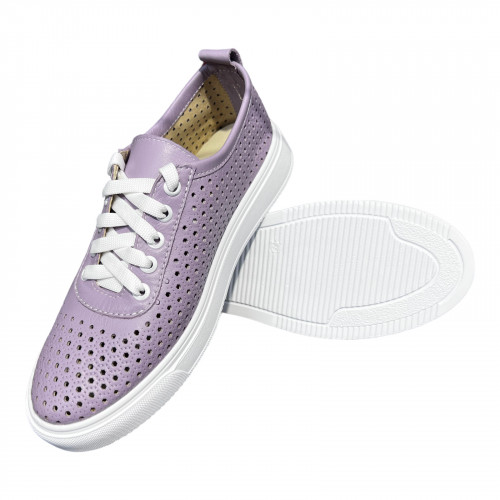 Кроссовки Женские кожаные PRELLESTA 1939 44 сиреневые