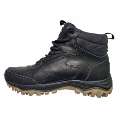 Кроссовки Мужские кожаные ICEFIELD 69 01 черный мех