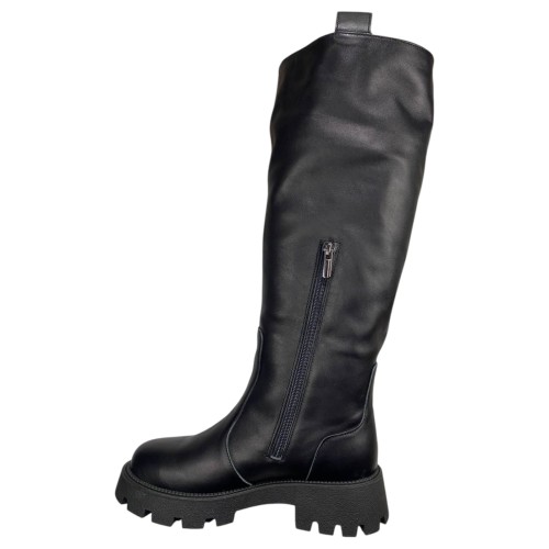 Чоботи жіночі шкіряні ILONA 158/940 01 чорний євро хутро