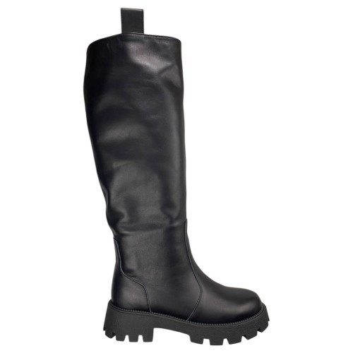 Чоботи жіночі шкіряні ILONA 158/940 01 чорний євро хутро