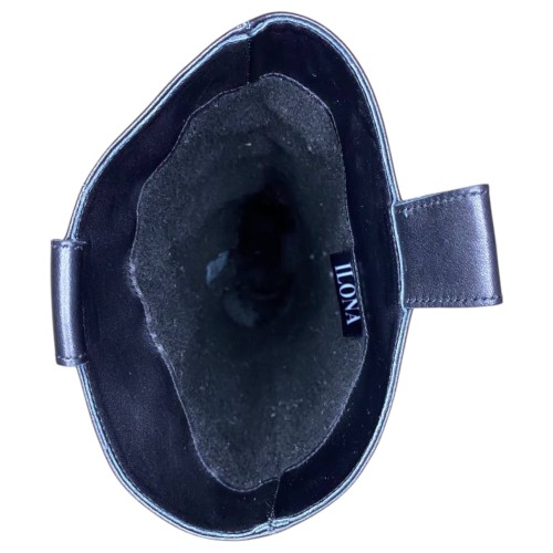 Чоботи жіночі шкіряні ILONA 158/940 01 чорний євро хутро