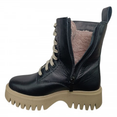 Черевики жіночі шкіряні BL-SISTEM 995 38 чорний хутро