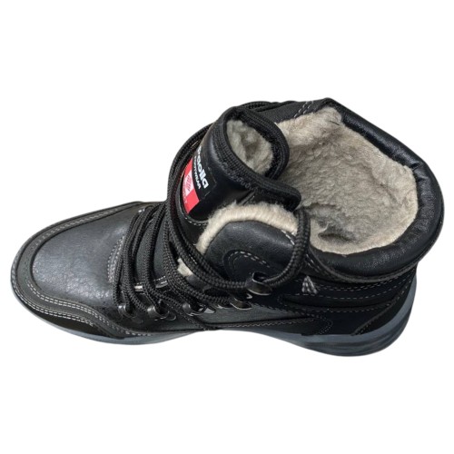 Ботинки мужские кожаные Paolla 361/6113 черный мех