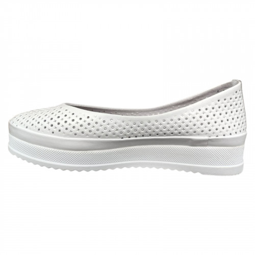 Балетки женские кожаные PRELLESTA 905 05 белые 