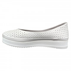 Балетки женские кожаные PRELLESTA 905 05 белые 