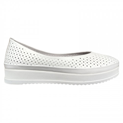 Балетки женские кожаные PRELLESTA 905 05 белые 