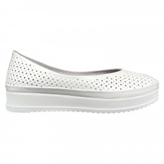 Балетки женские кожаные PRELLESTA 905 05 белые 