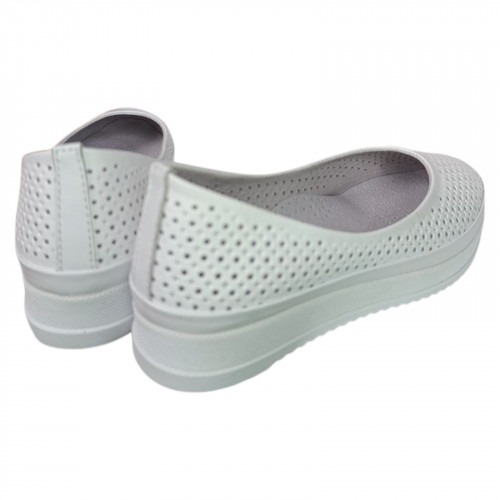 Балетки женские кожаные PRELLESTA 905 05 белые 