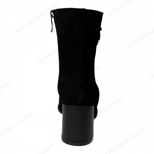 Черевики Жіночі шкіряні ELVIX 6077 чорний байка