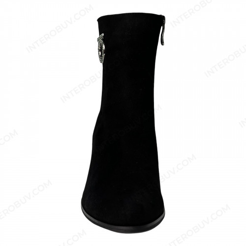 Черевики Жіночі шкіряні ELVIX 6077 чорний байка