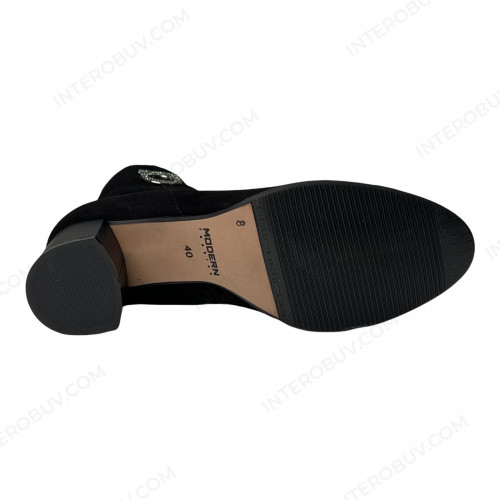 Черевики Жіночі шкіряні ELVIX 6077 чорний байка