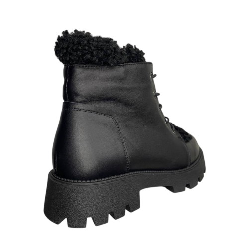 Ботинки женские кожаные ILONA 275/940 01 черный мех