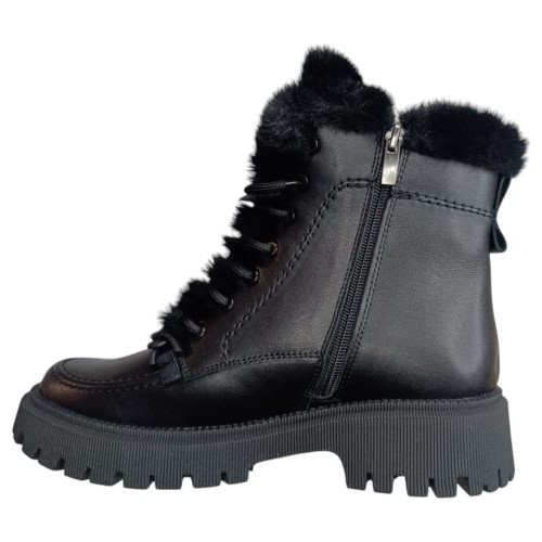 Ботинки женские кожаные ILONA 275/940 01 черный мех