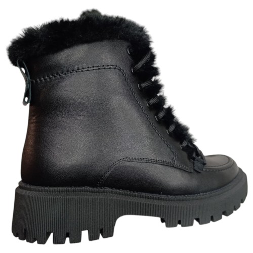 Ботинки женские кожаные ILONA 275/940 01 черный мех