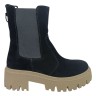 Ботинки женские замшевые ALEXA 714 челси черный мех