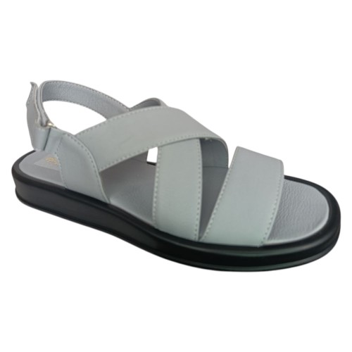 Босоніжки жіночі шкіряні PRELLESTA 4114 46 сірі 