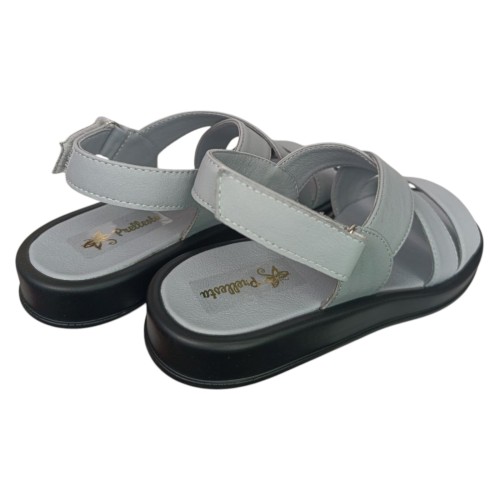 Босоніжки жіночі шкіряні PRELLESTA 4114 46 сірі 