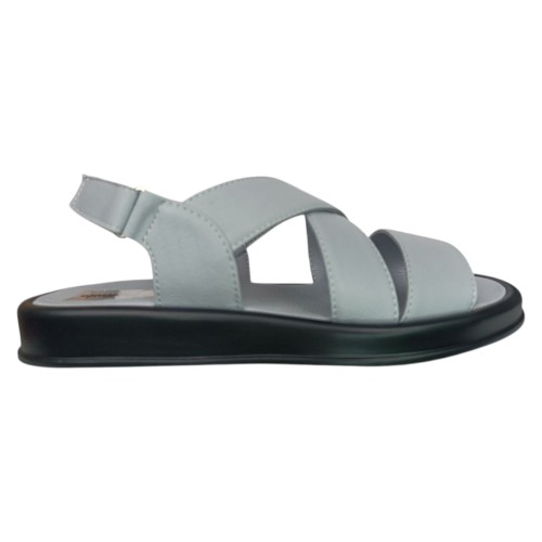 Босоніжки жіночі шкіряні PRELLESTA 4114 46 сірі 